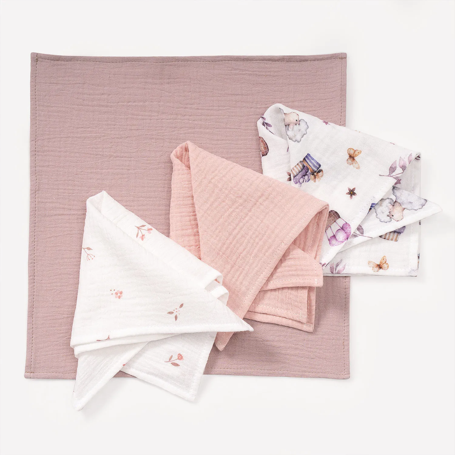 Комплект муслиновых платочков-салфеток PERINA