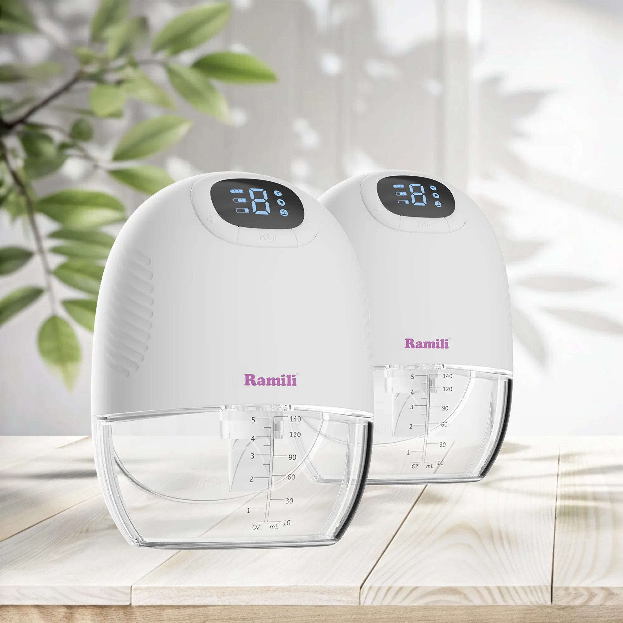 Молокоотсос Ramili четырехфазный бионический SE300X2 (в комплекте 2 шт)