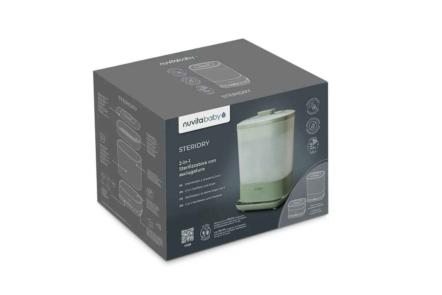 Стерилизатор электрический Nuvita для бутылочек с функцией сушки 1088 SteriDry NU-ALST1088