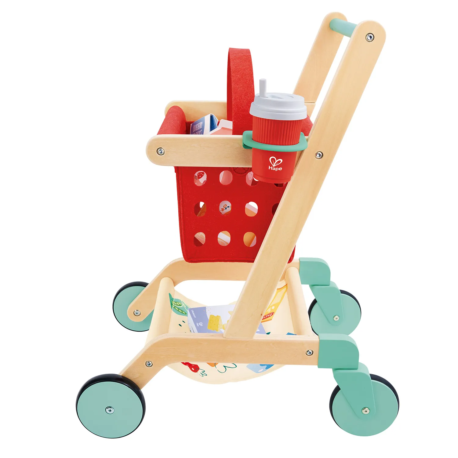 Набор игровой HAPE «Продукты» Тележка и корзина для покупок E3234_HP