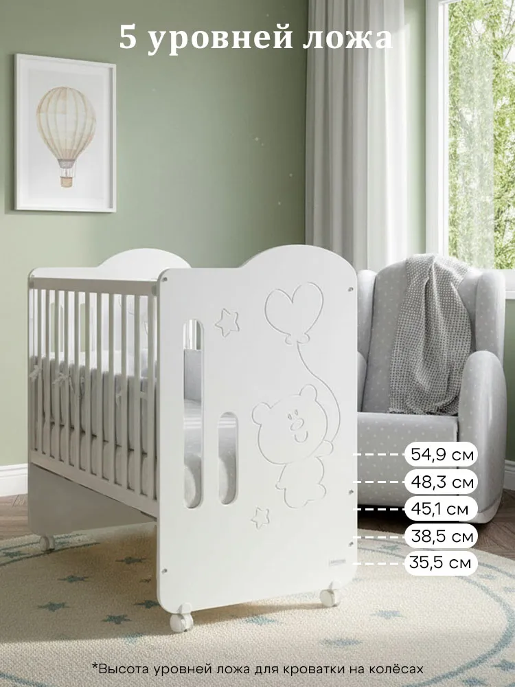 Приставная кроватка 120x60 Micuna Globito