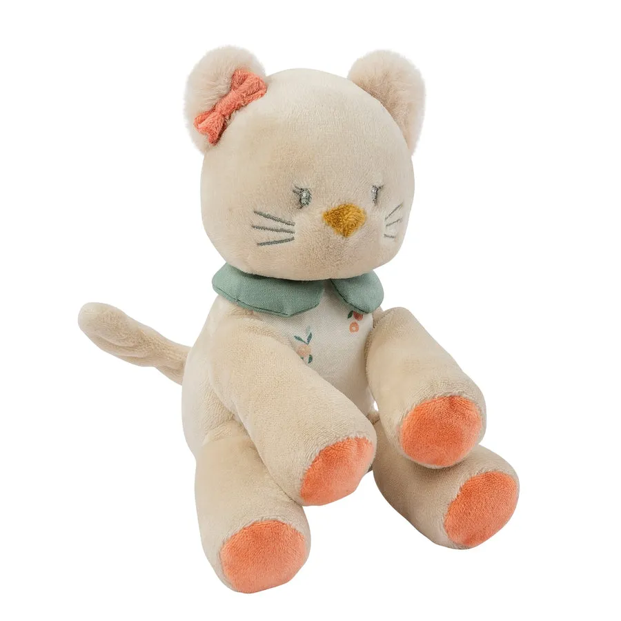 Игрушка мягкая Nattou Rattle MINI MILA ZOË LANA Кот 266031