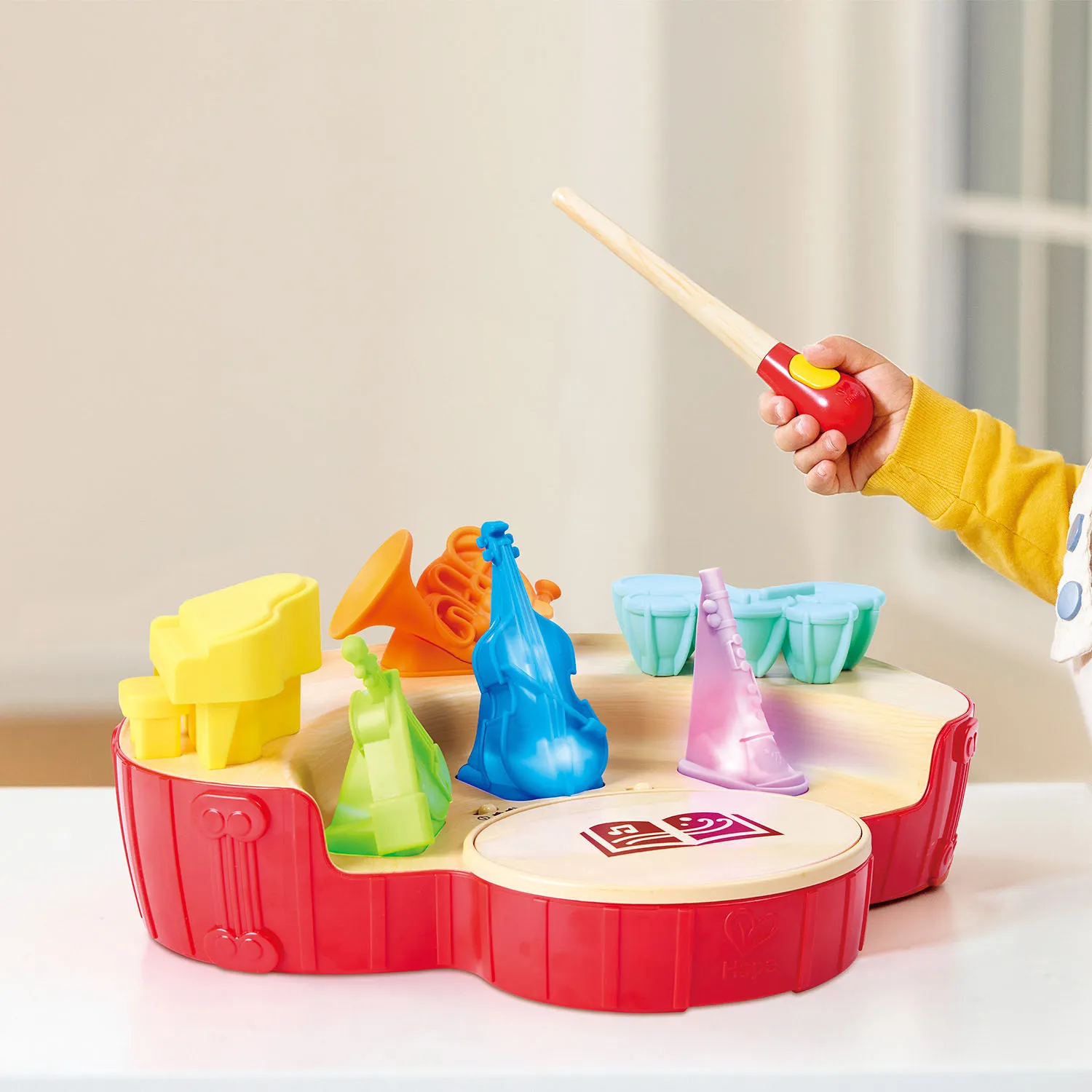 Набор игровой HAPE «Мини-оркестр» Маленький дирижер, интерактивная игрушка свет, звук E0642_HP