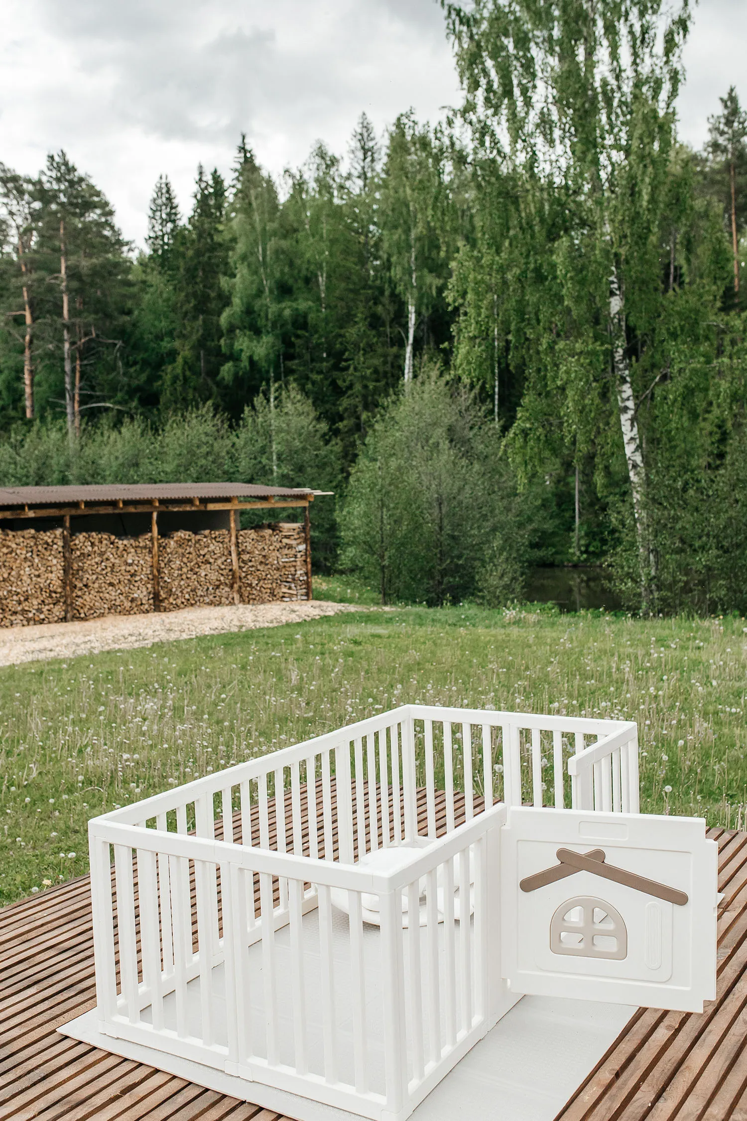 Манеж большой детский игровой UNIX Kids Classic Tree House 150x180