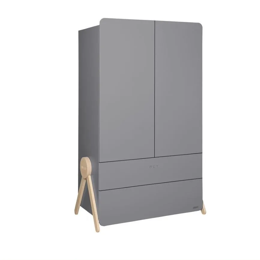 Комплект Micuna Swing №3: кровать 140х70, тумба, шкаф grey/natural wax