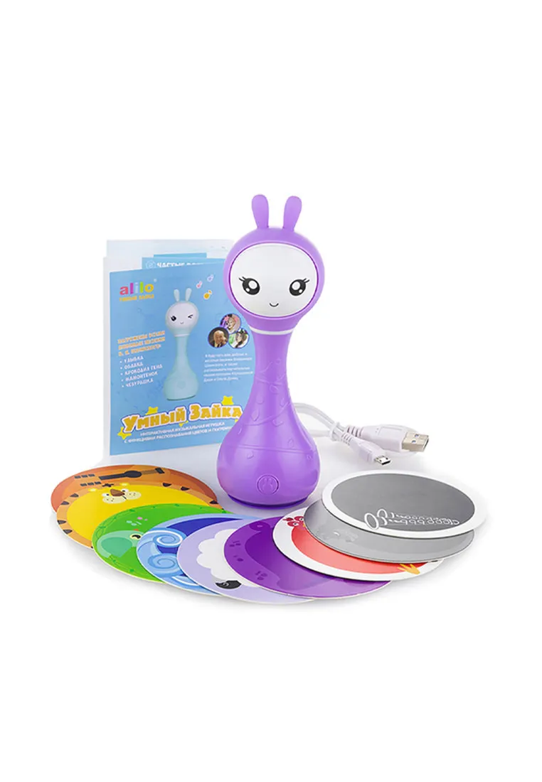 Музыкальная игрушка Alilo Умный зайка R1 фиолетовый 60405