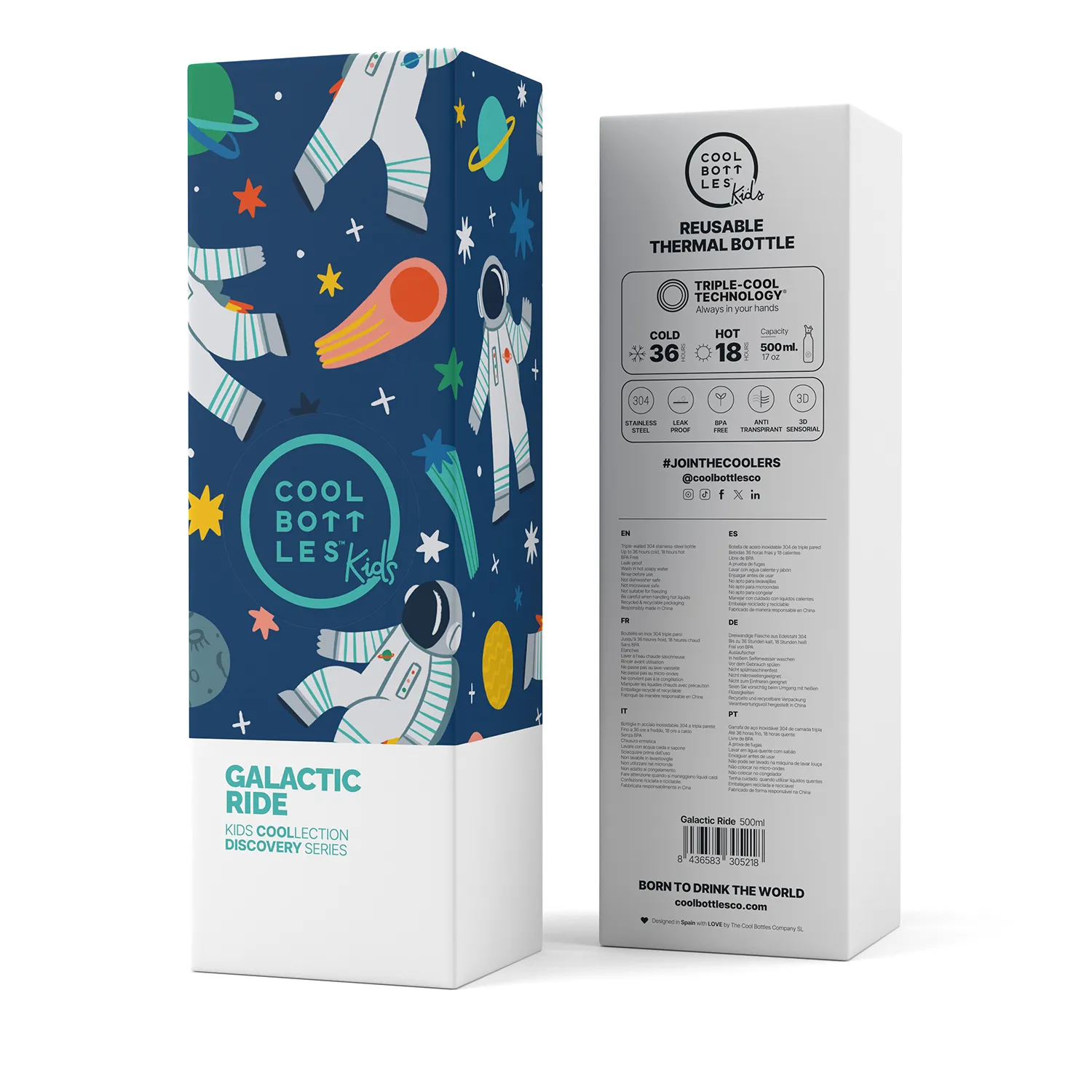 Термос–термобутылка Cool Bottles Kids серия Galactic Ride 500 мл CBBK50GR