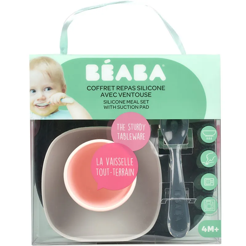 Набор детской посуды Beaba Cofret Repas Silicone (2 тарелки, стакан, ложка)