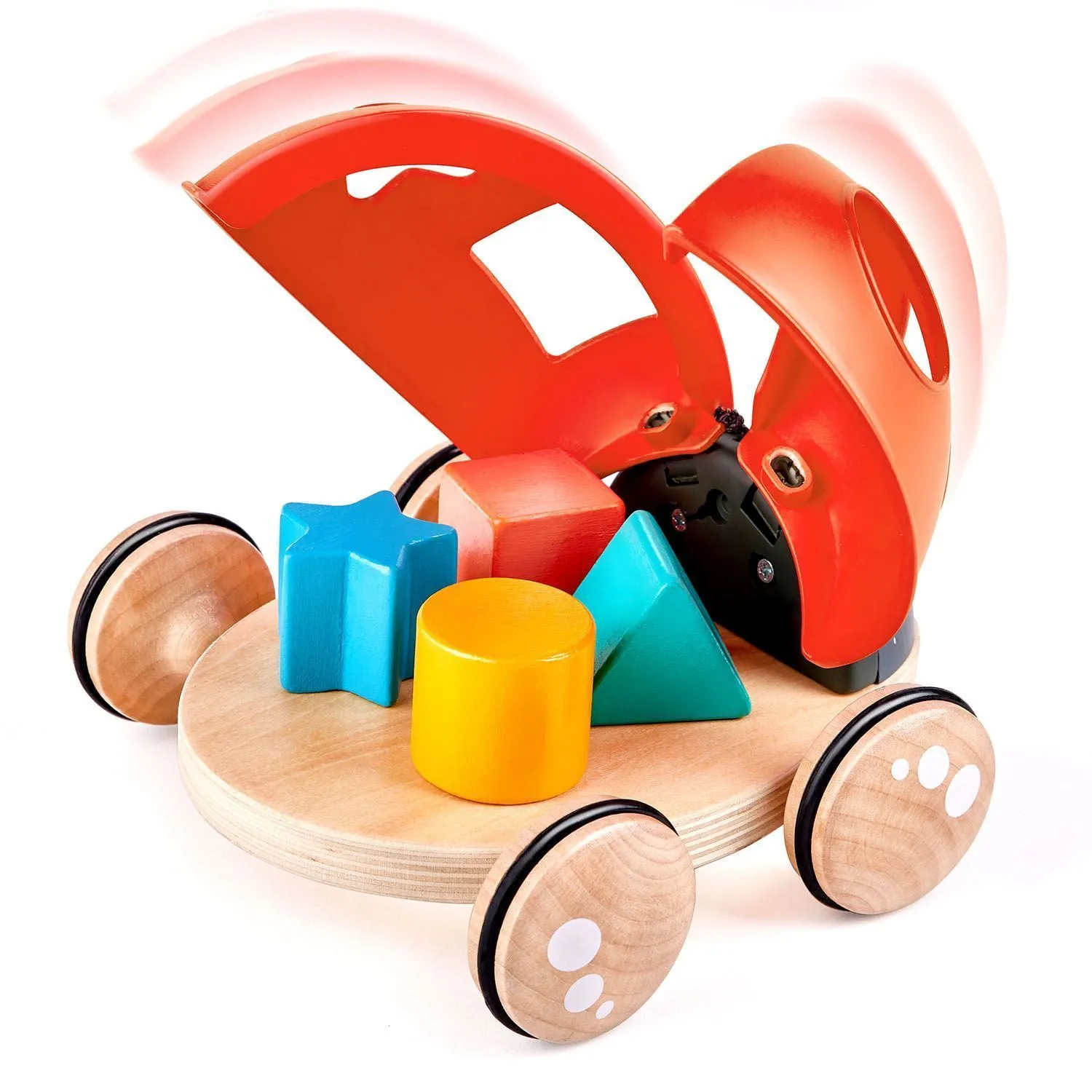 Игрушка каталка-сортер Hape «Божья коровка», 5 предметов