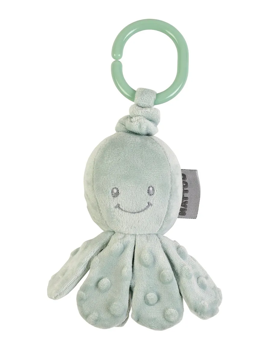 Игрушка мягкая Nattou Soft toy Lapidou Octopus Осьминог с вибрацией шалфей (sage green) 876544. Изображение 1