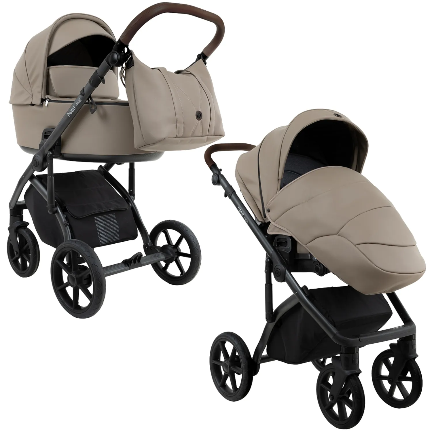 Коляска 2 в 1 Roan BASS Next 2.0 экокожа