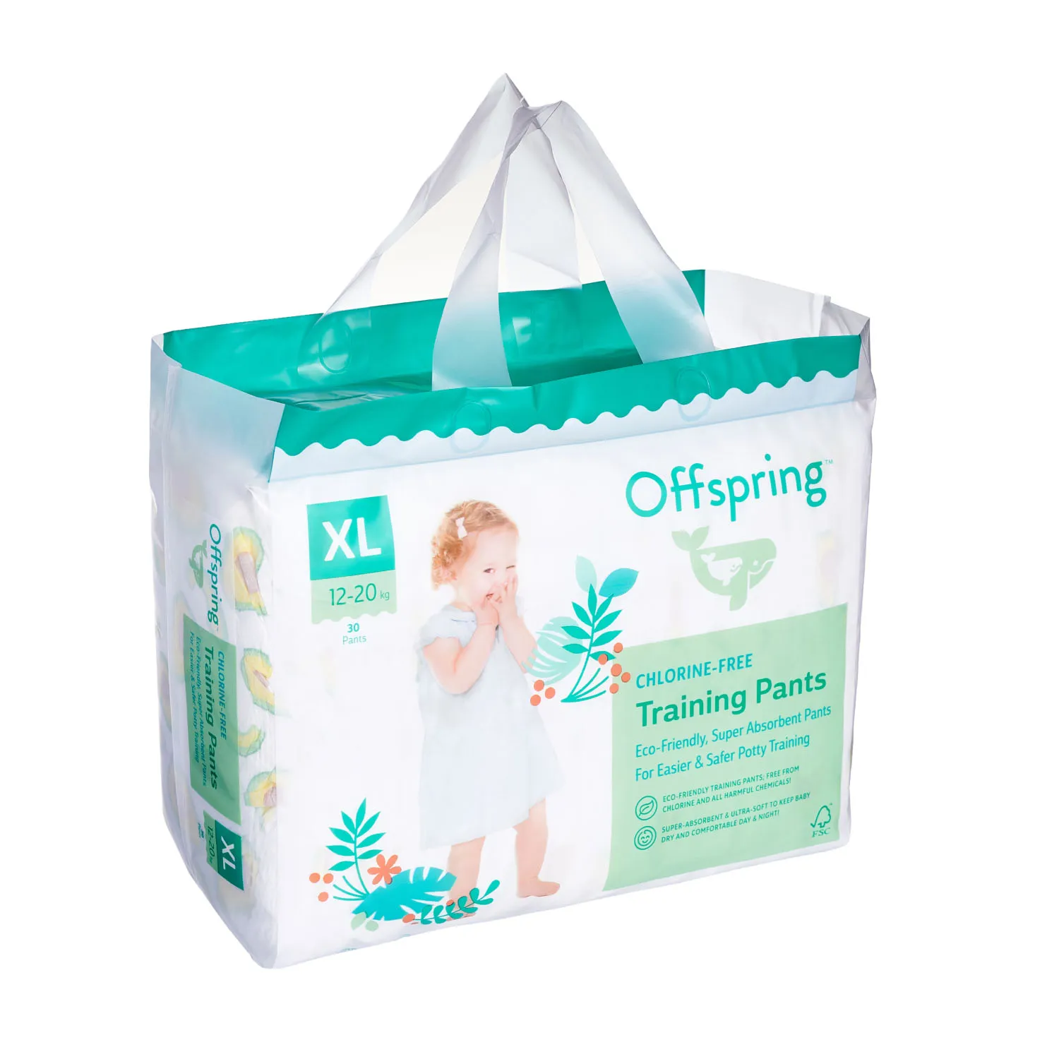 Трусики-подгузники Offspring Авокадо XL 12-20 кг 30 шт OF02XLAVO