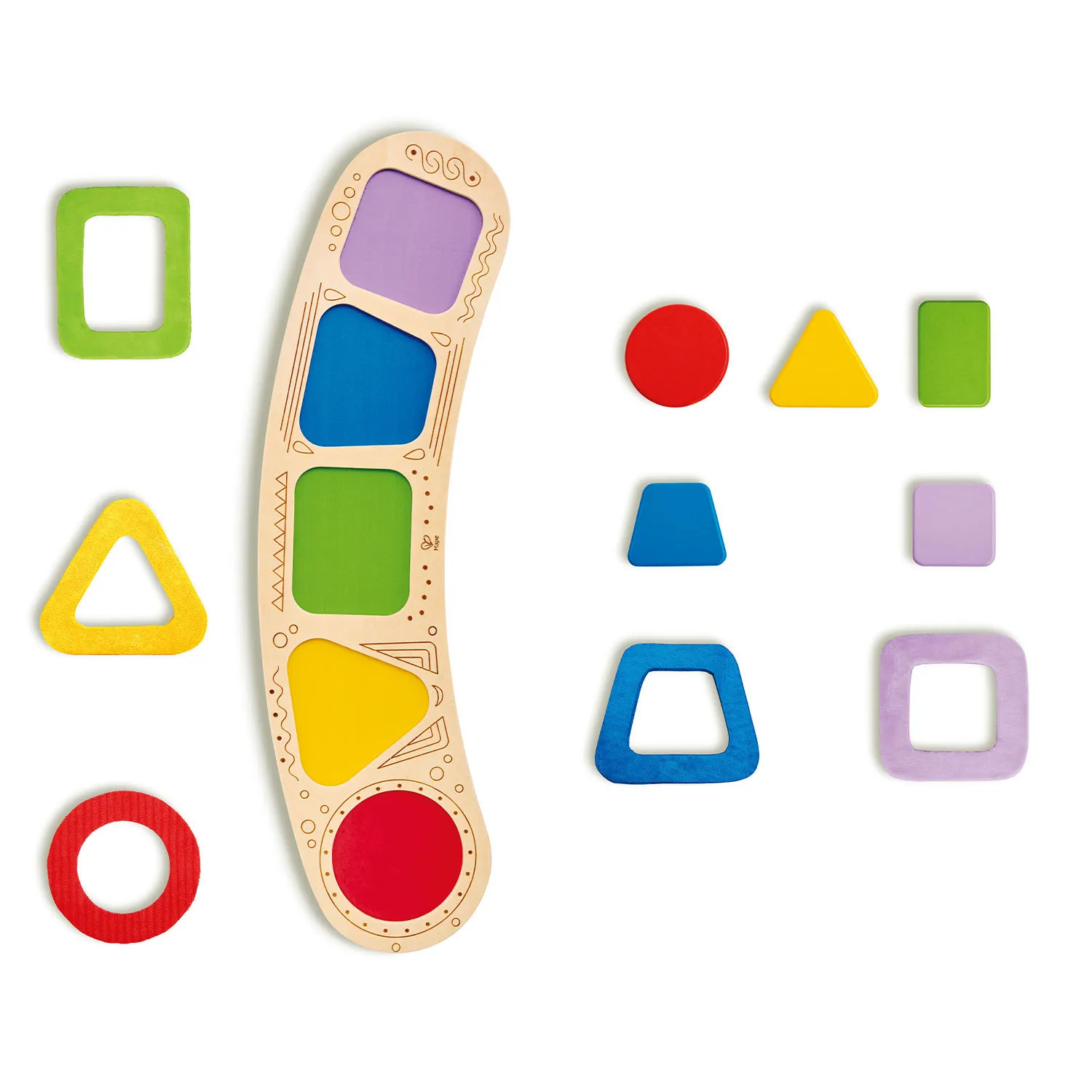 Игрушка HAPE развивающая «Цвета и формы» Сортер Монтессори E1666_HP