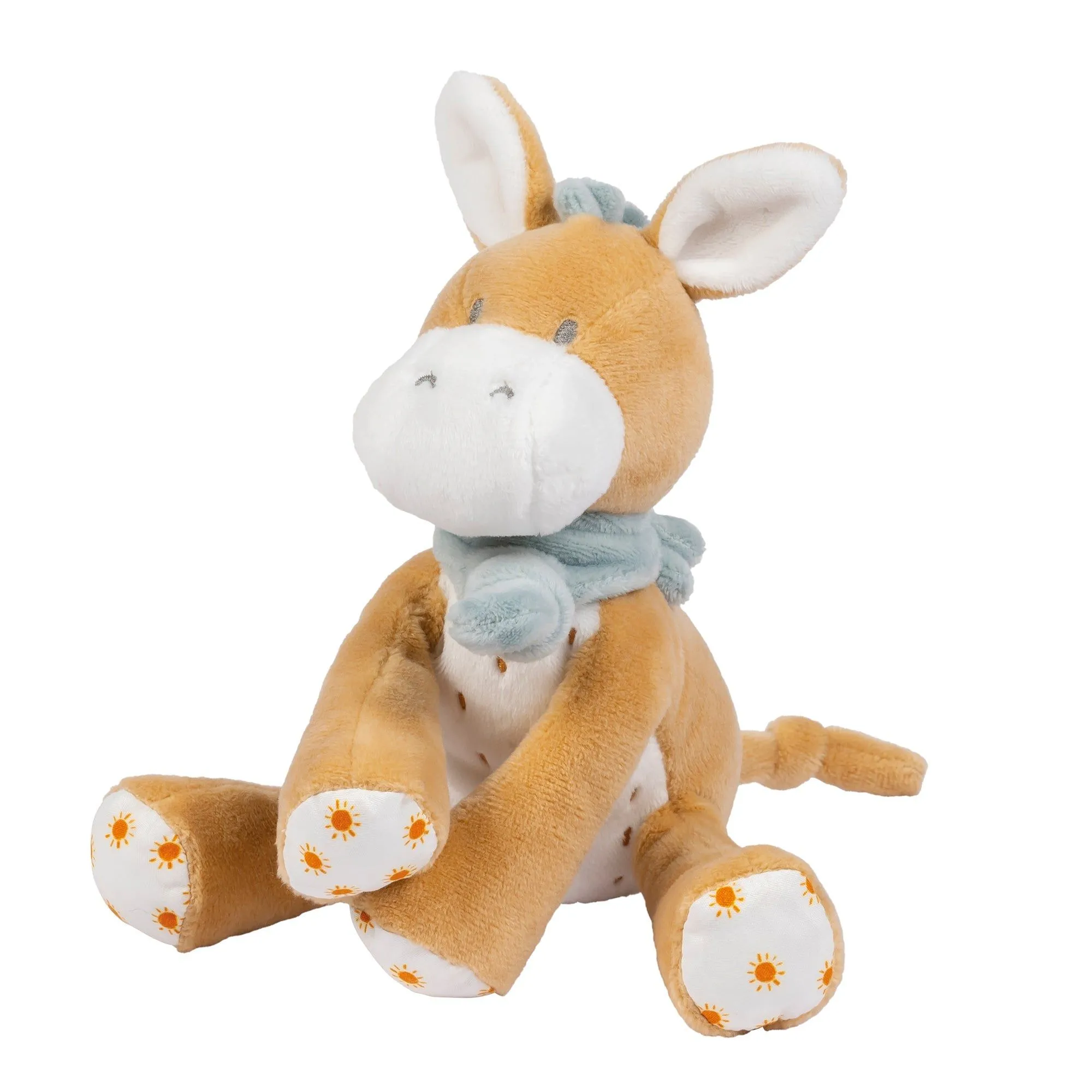 Игрушка мягкая Nattou Rattle MINI FELIX & LEO Ослик 595032
