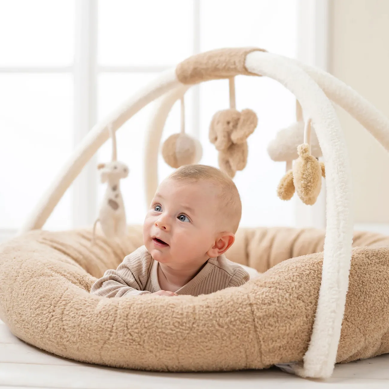 Коврик детский игровой круглый Nattou TEDDY с арками 856188