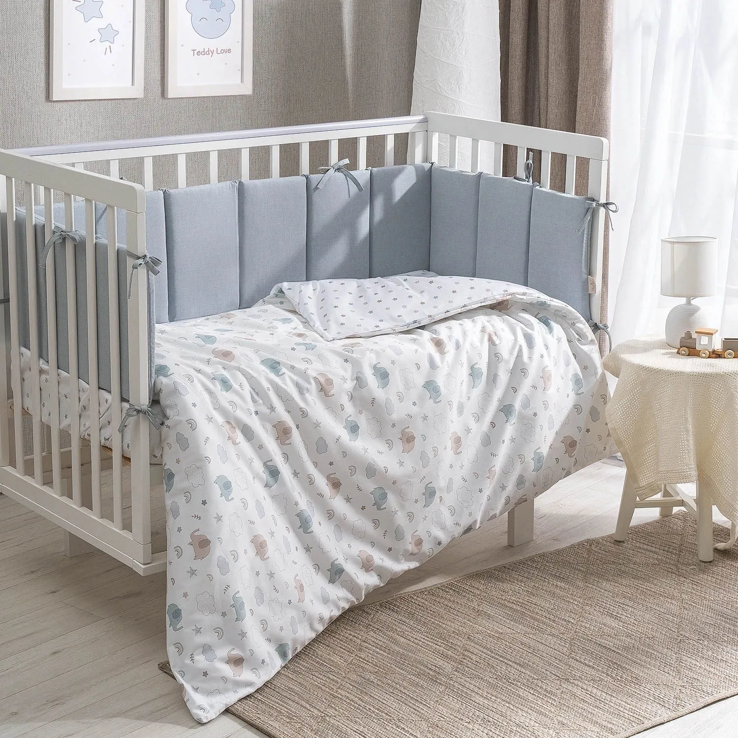 Постельное белье Perina Fancy Слоники 120х60 см 6 предметов