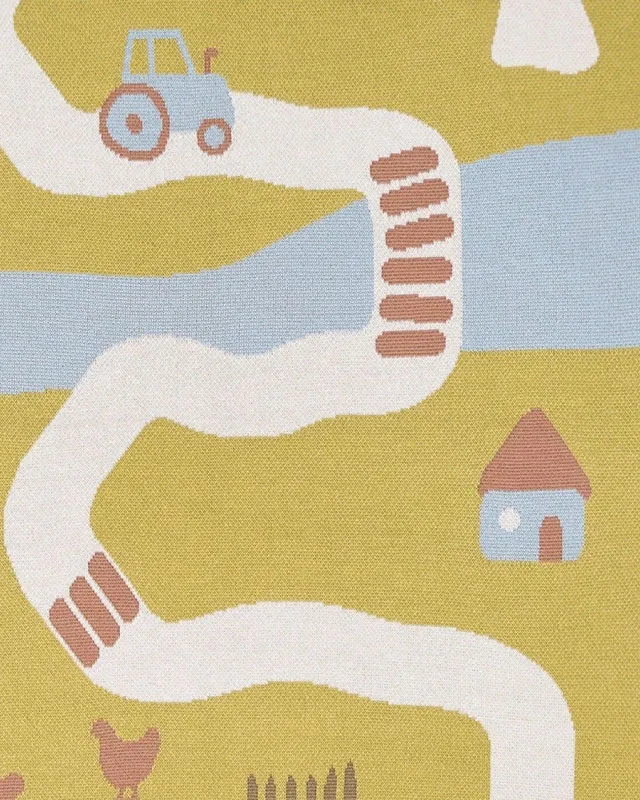 Плед детский LoomKnits Деревня Мультиколор 100х100 см LW5458-060-100/100