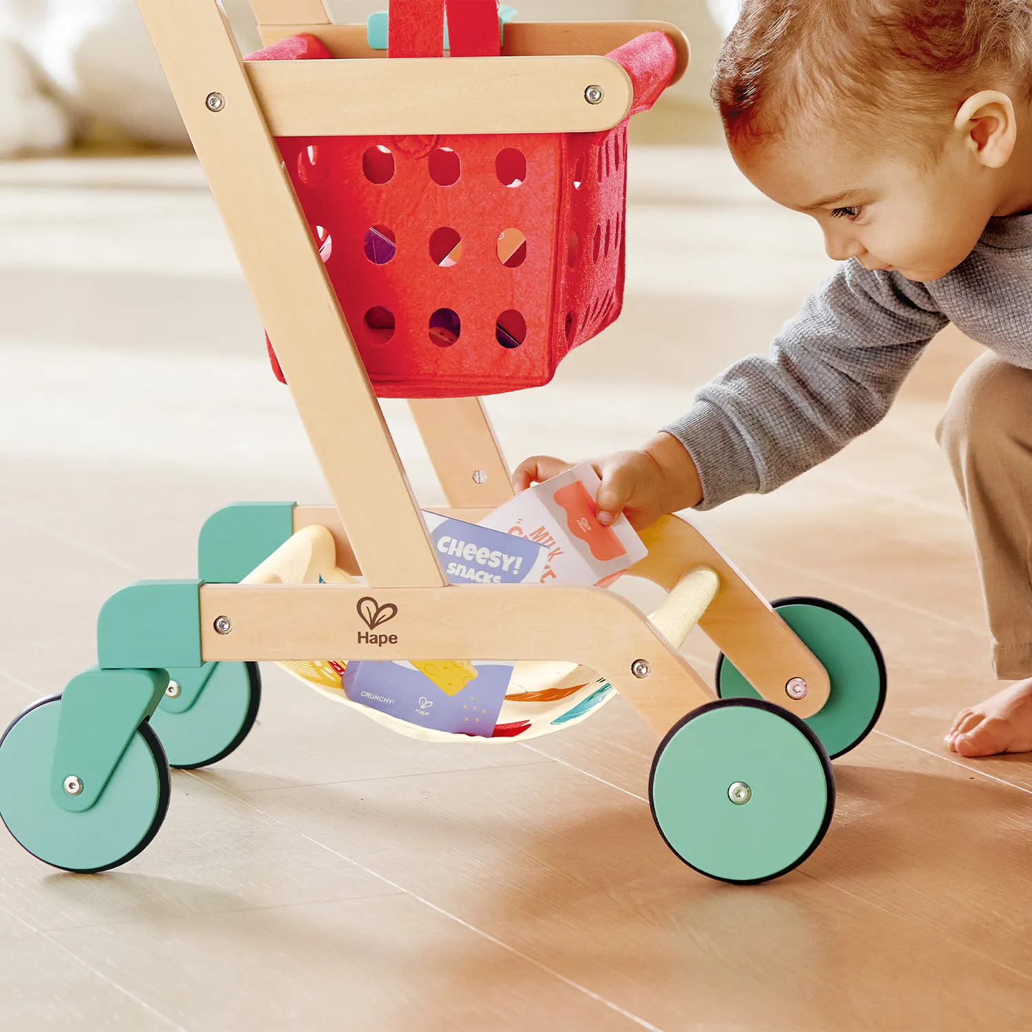 Набор игровой HAPE «Продукты» Тележка и корзина для покупок E3234_HP