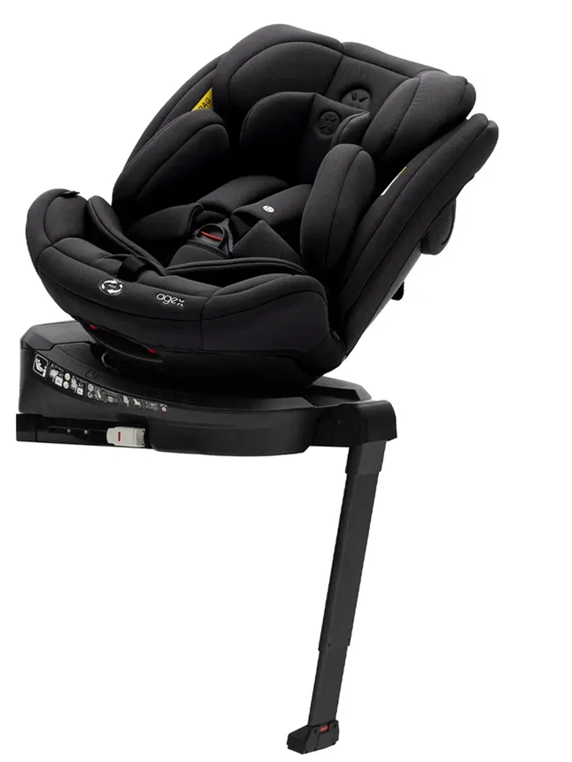 Автокресло 0+/1/2/3 Agex Comfort i-Fix 360 нов, черный (black). Изображение 8