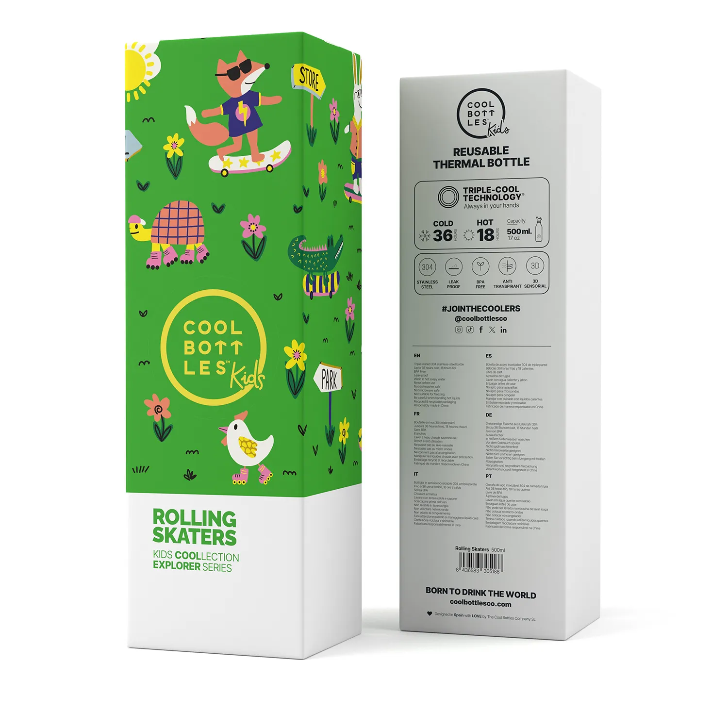 Термос–термобутылка Cool Bottles Kids Rolling Skaters 500 мл