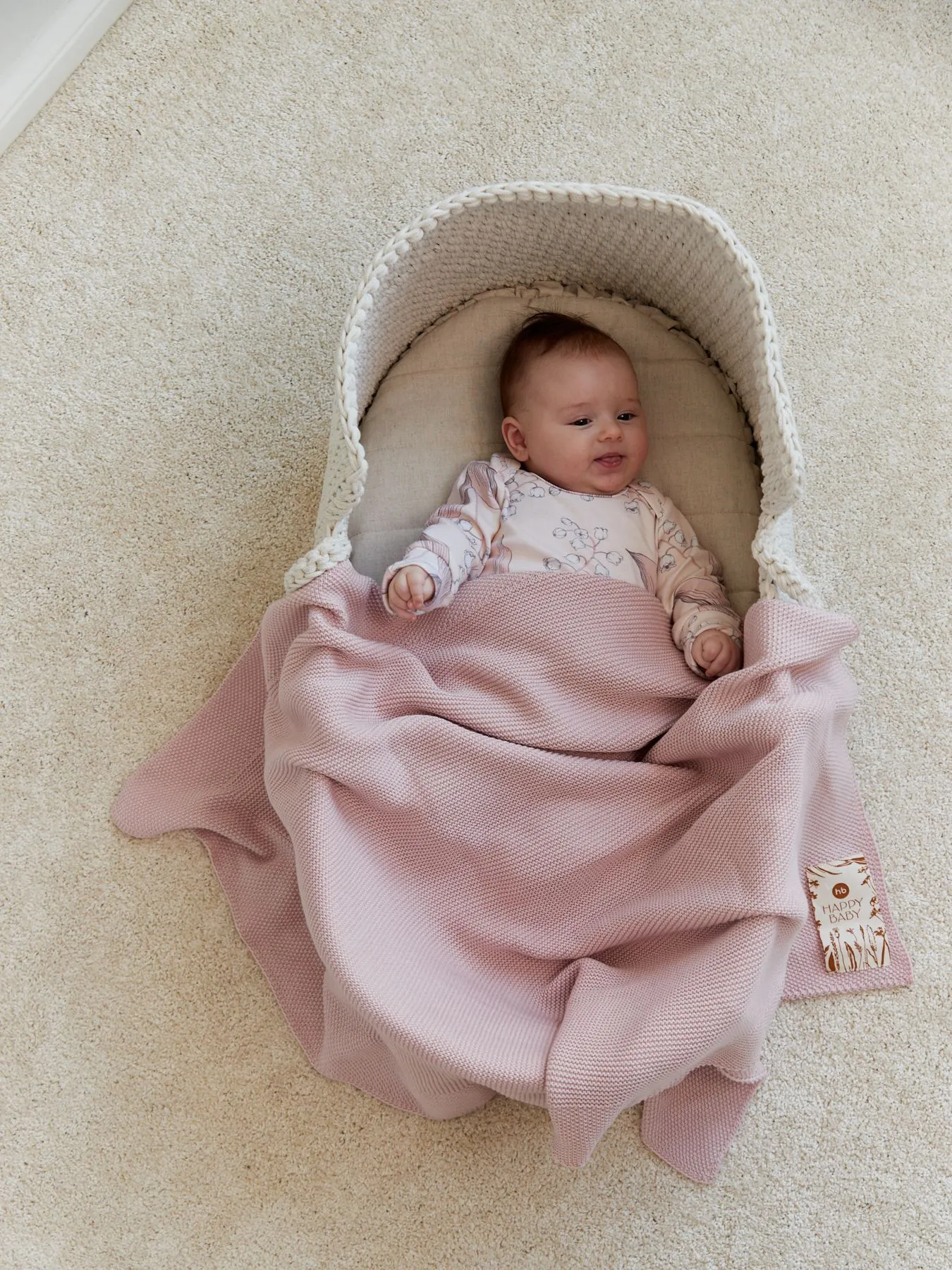 Плед Happy Baby вязаный 90120