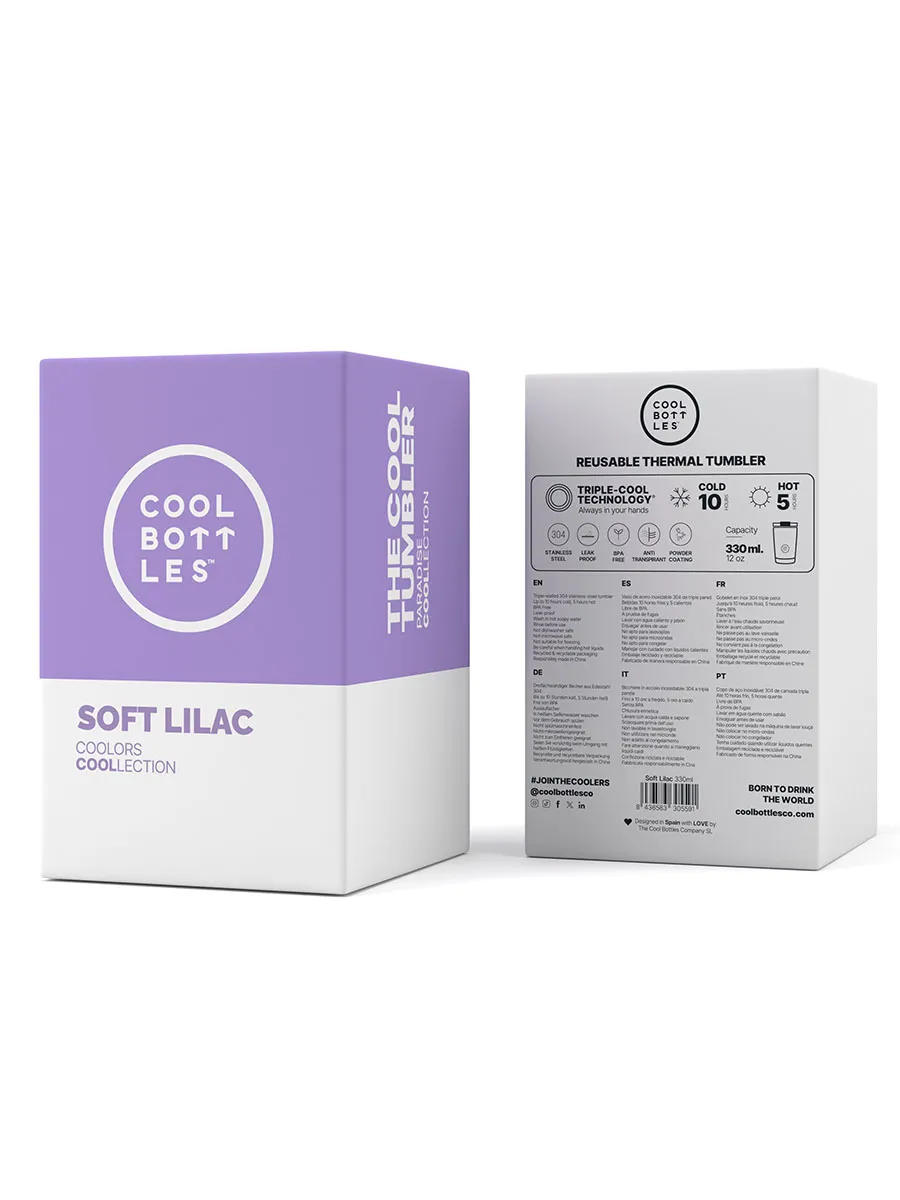 Термокружка Cool Bottles Tumbler Soft Лиловый (Lilac) 330мл CBT33SOL. Изображение 6