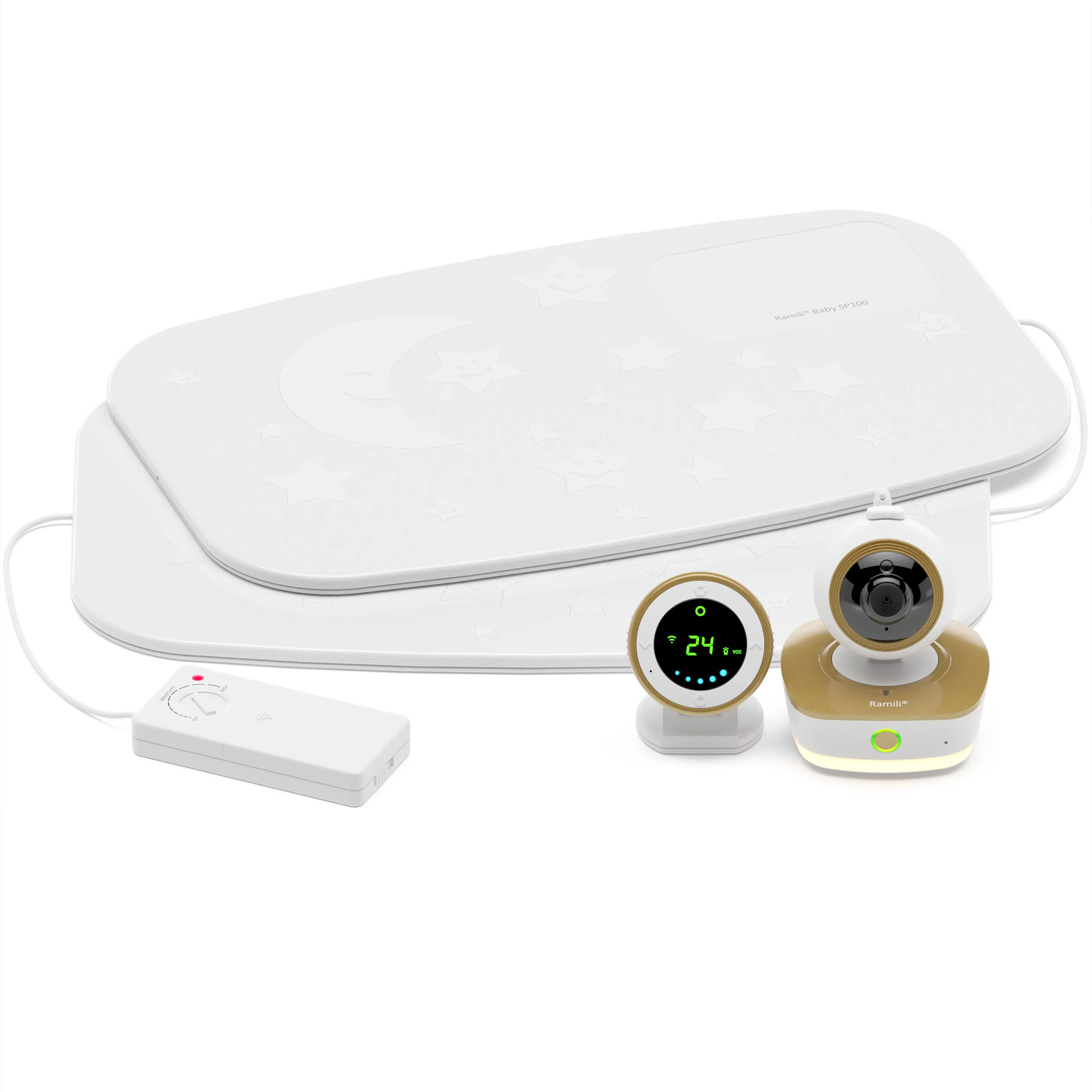 Видеоняня Ramili Baby с двойным монитором дыхания 3 в 1 Wi-Fi Full HD радио с повышенной дальностью RV1800SP2