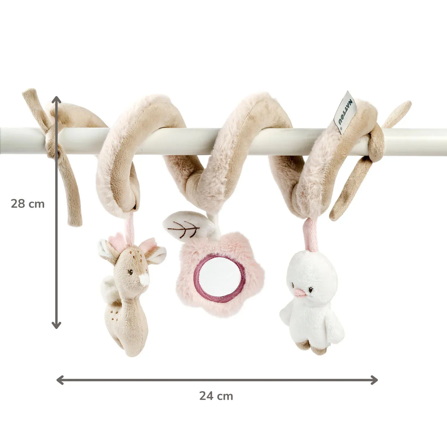 Игрушка мягкая Nattou Toy spiral FANFAN Оленёнок и Утёнок 759212