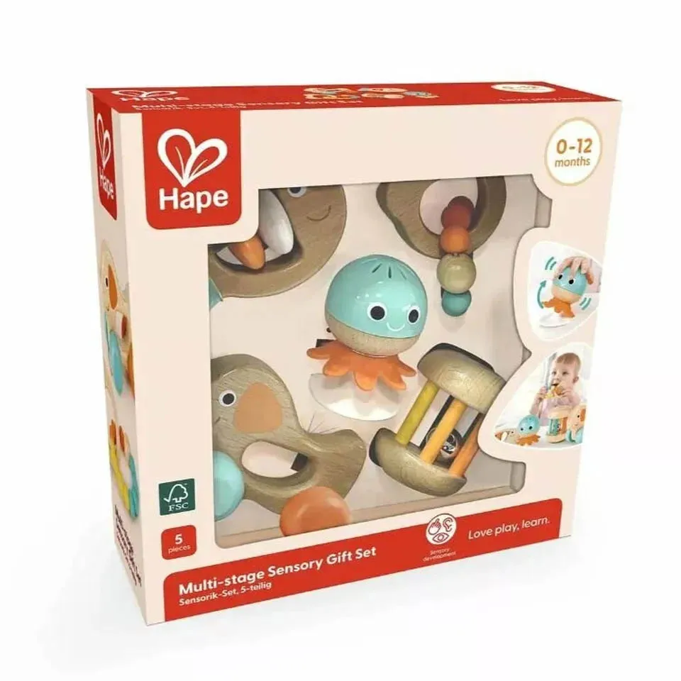 Подарочный набор игрушек-погремушек для малышей Hape