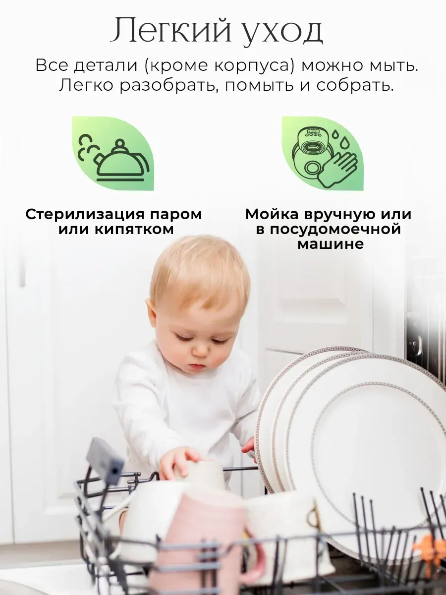 Молокоотсос Fiorellino портативный электрический YM-8806, 4 режима, usb. Изображение 10