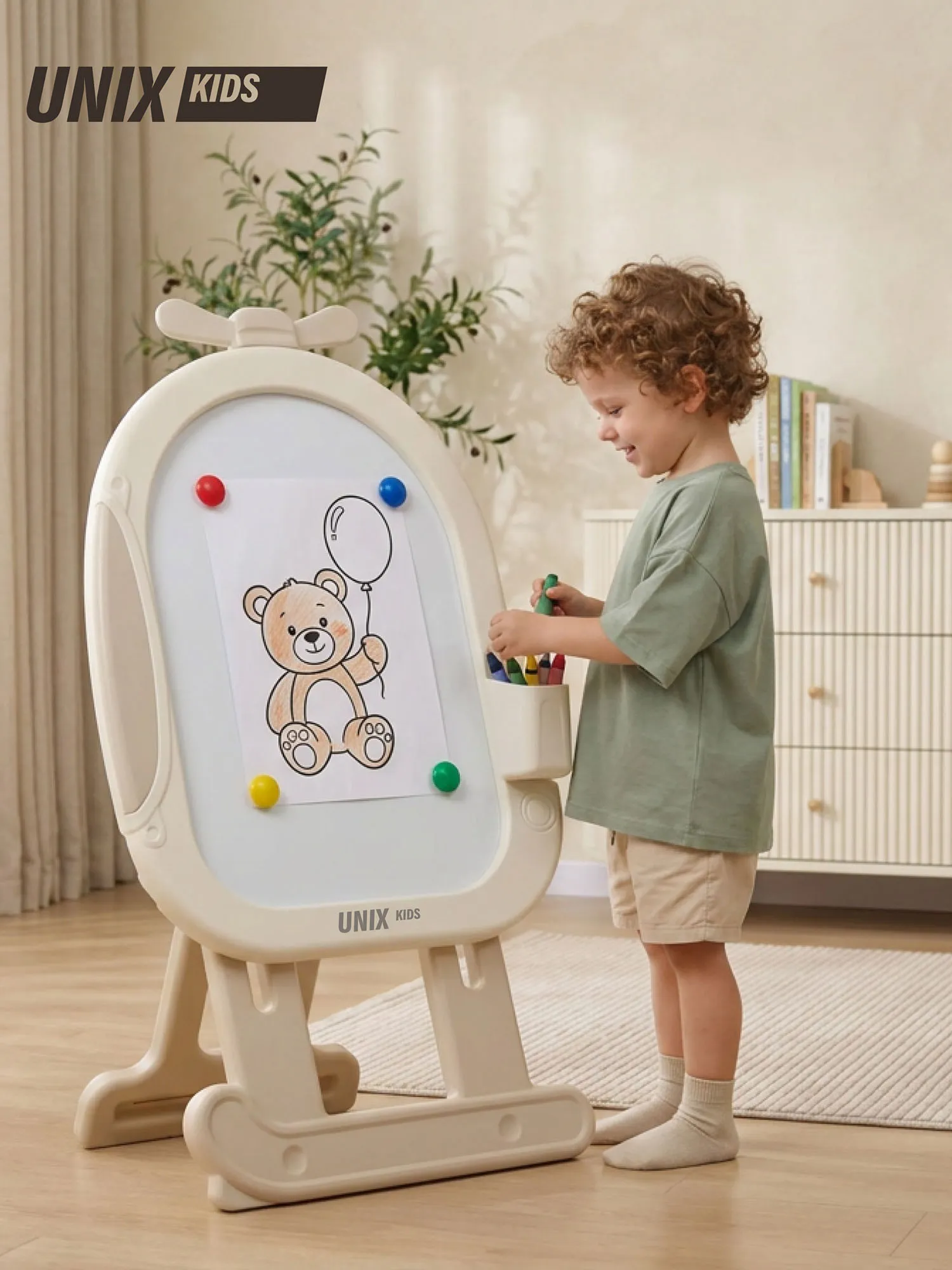 Мольберт UNIX Kids Helicopter Бежевый (Camel) PDBBASICCL. Изображение 4