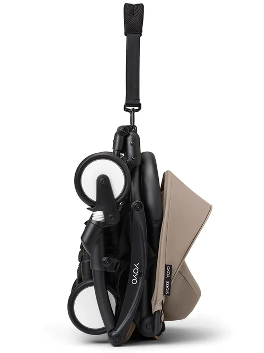 Коляска 2 в 1 Stokke YOYO3 shell, серо-коричневый (taupe), рама черная. Изображение 21