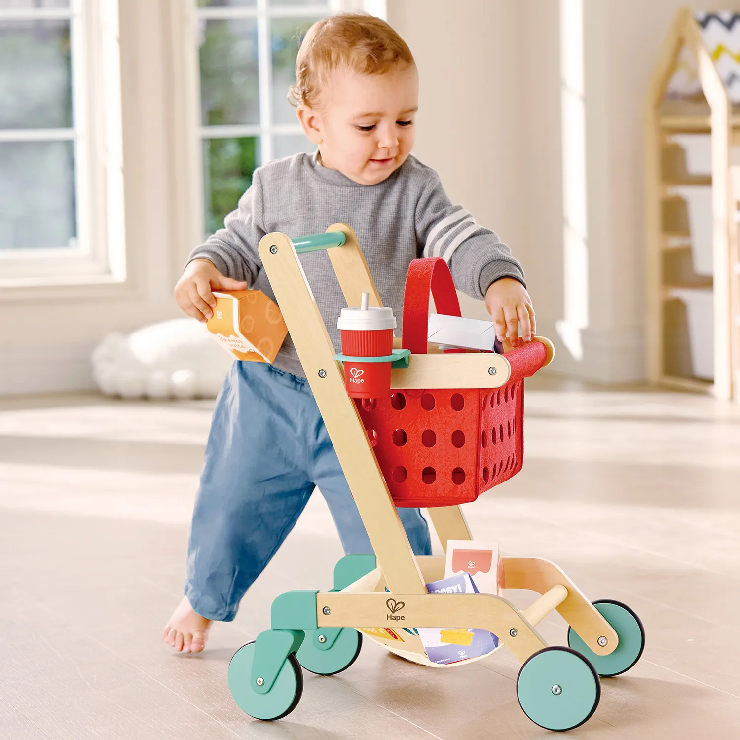 Набор игровой HAPE «Продукты» Тележка и корзина для покупок E3234_HP