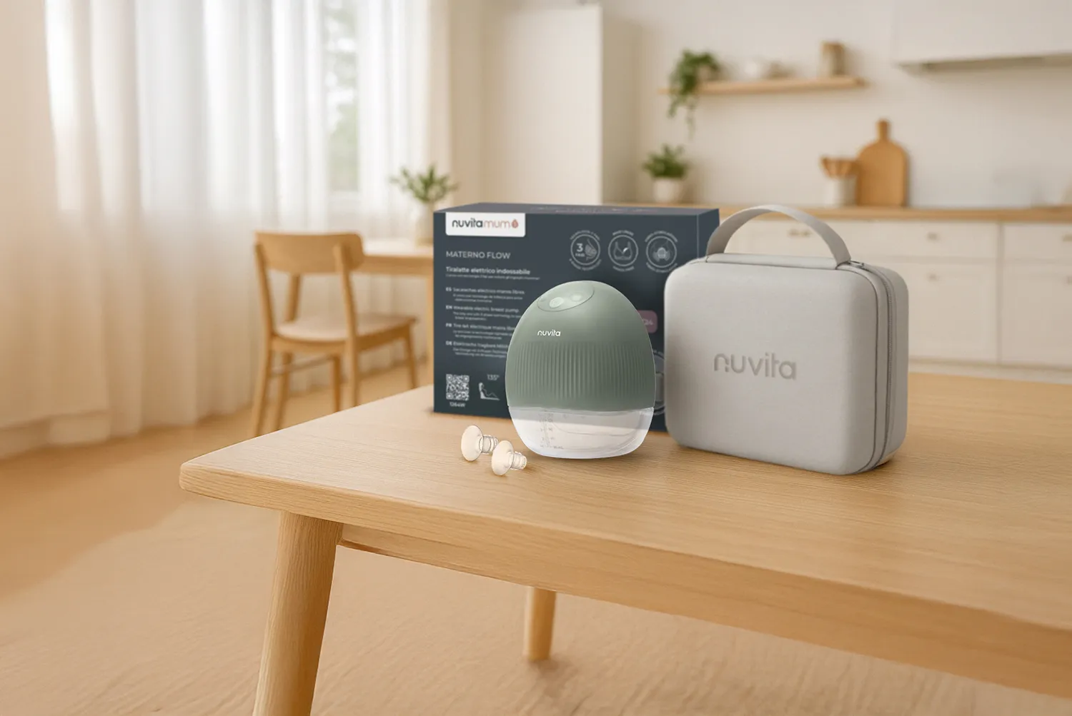 Молокоотсос Nuvita трехфазный портативный электрический одинарный 1264W Materno Flow NU-ALTL0082
