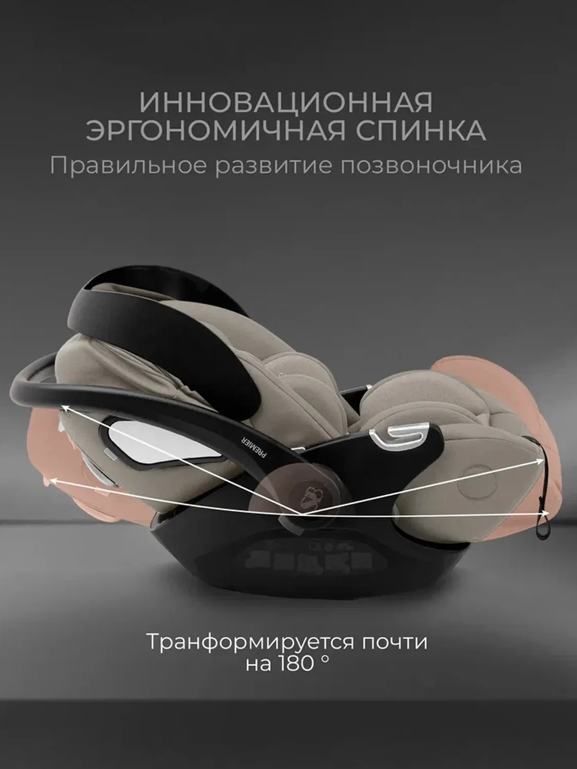 Автокресло 0+ Sweet Baby Premier WG06 Pro, бежевый (beige). Изображение 4