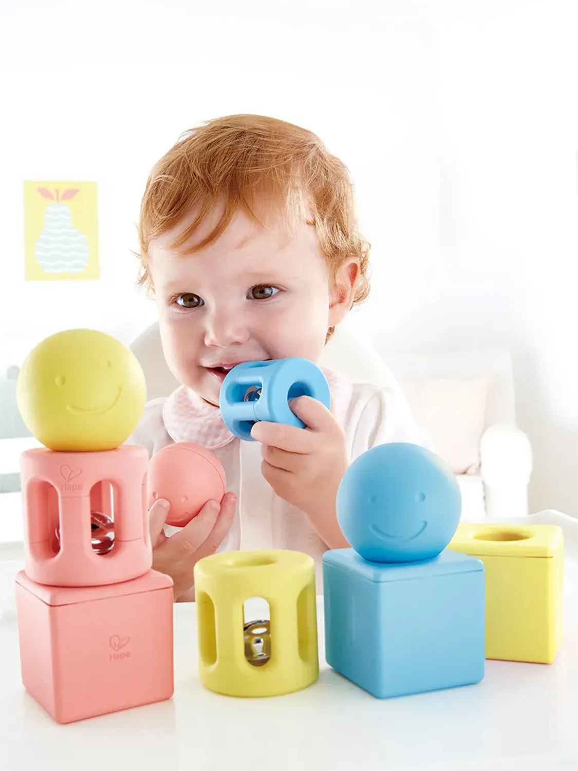 Набор погремушек HAPE для малышей Конструктор "Улыбка" E0456_HP