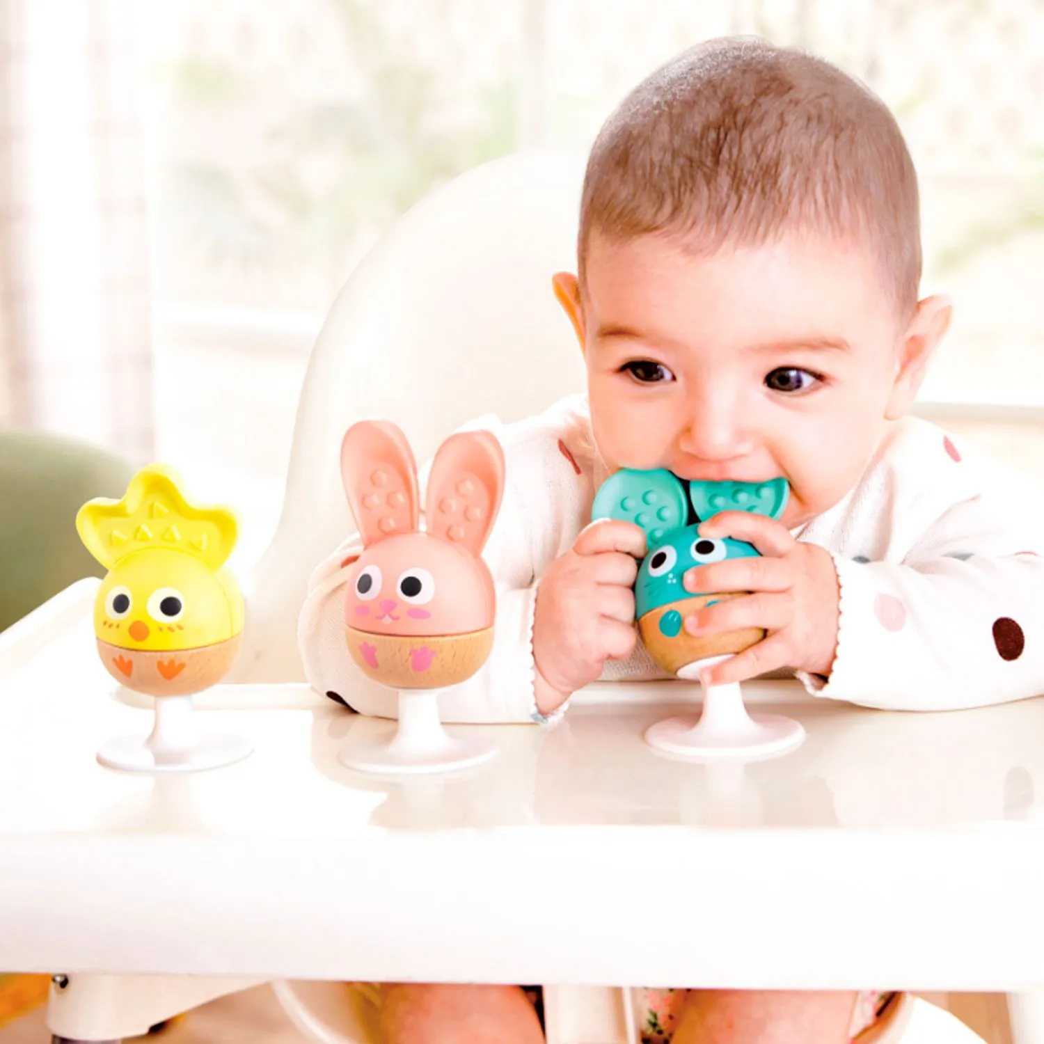 Набор развивающих погремушек HAPE для малышей «Весёлое трио» E0123_HP