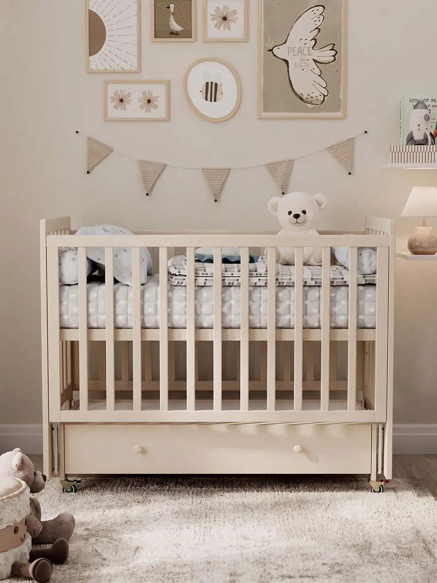 Кровать ANTEMI Classic Sleep Premium 120х60 с ящиком-маятником