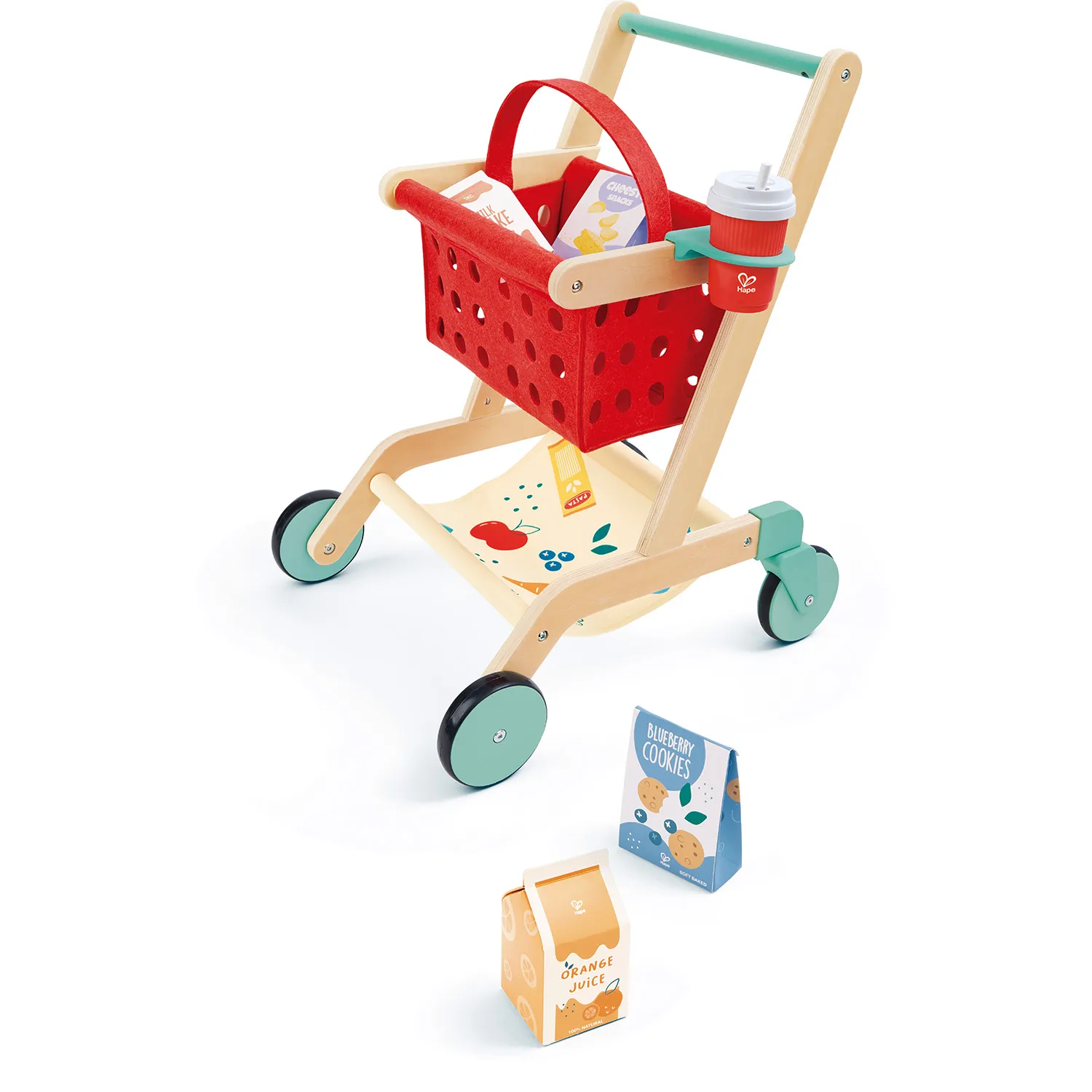 Набор игровой HAPE «Продукты» Тележка и корзина для покупок E3234_HP