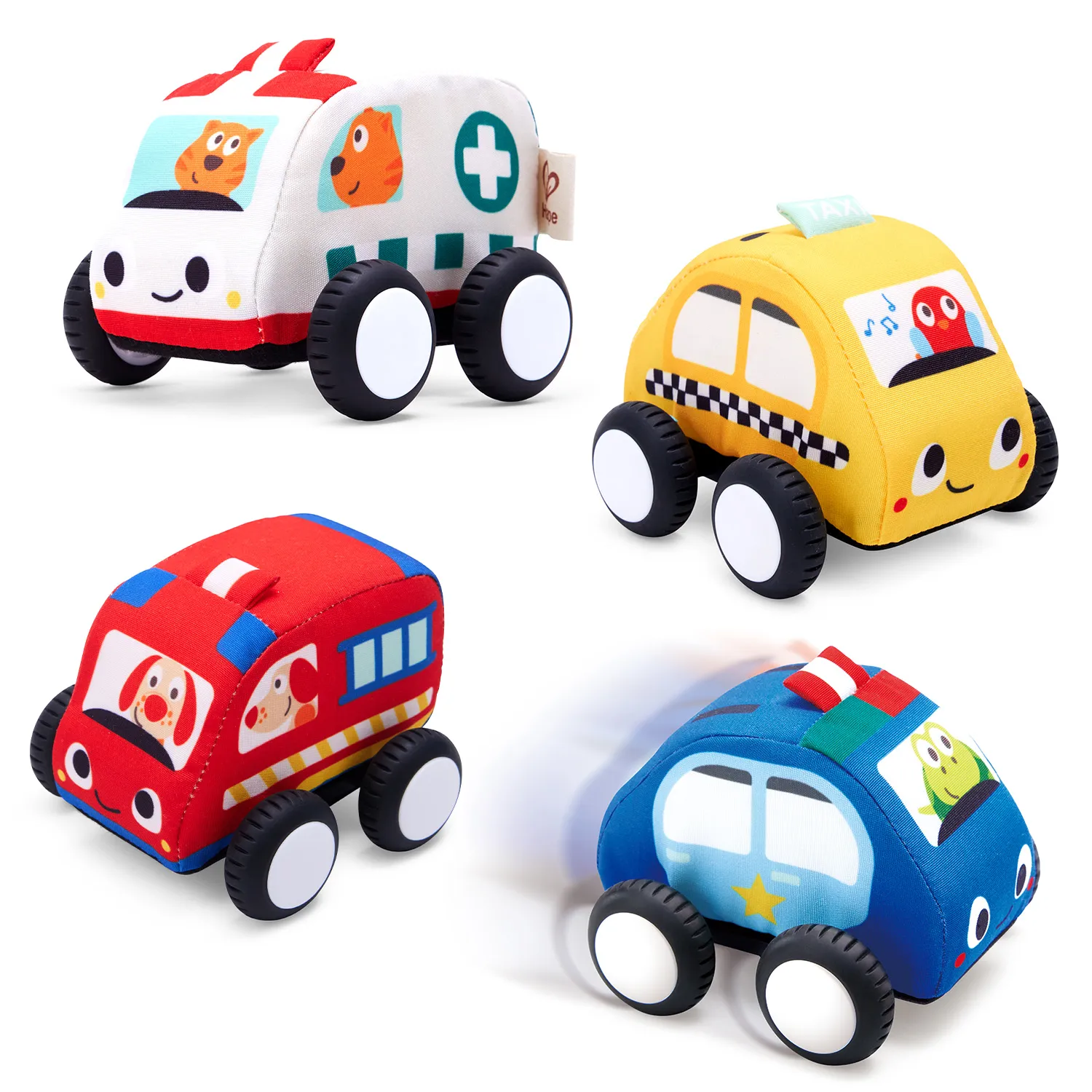 Набор игровой HAPE для малышей «Навстречу приключениям» Плюшевые машинки E0076_HP