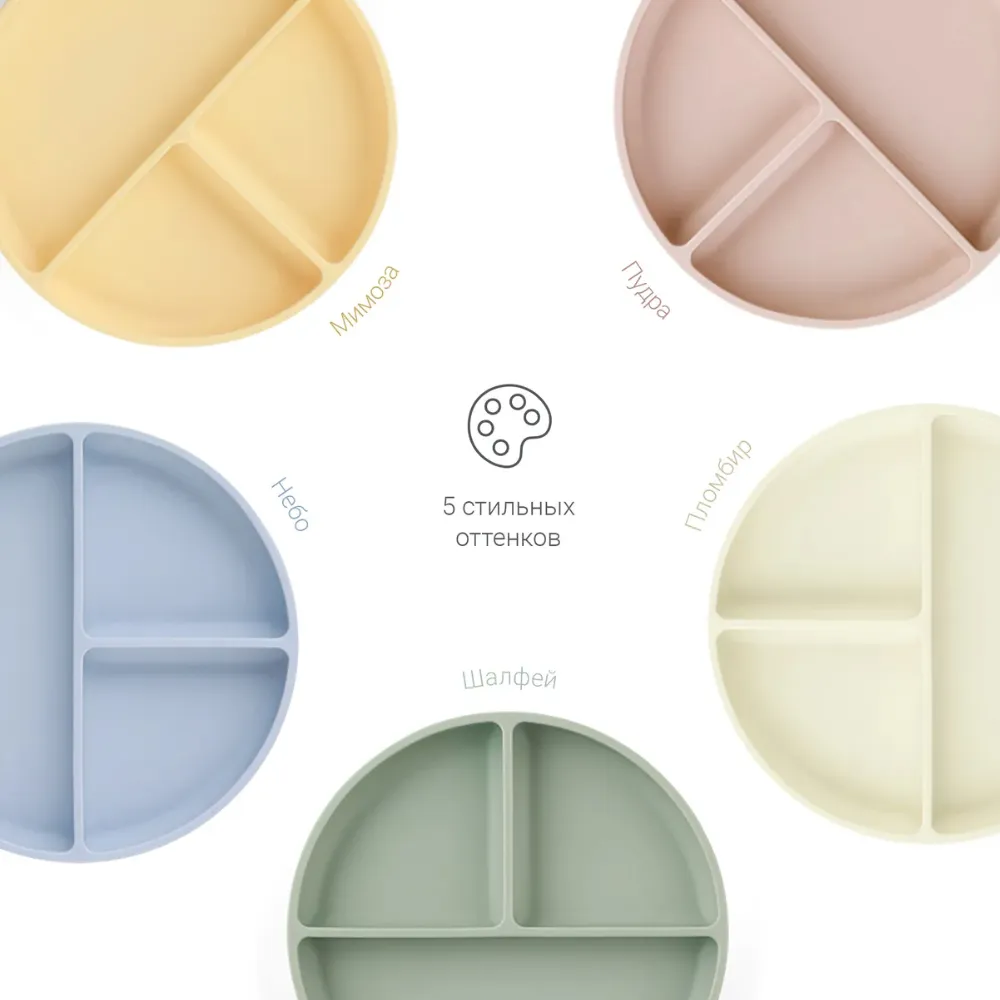 Тарелка edda секционная на присоске