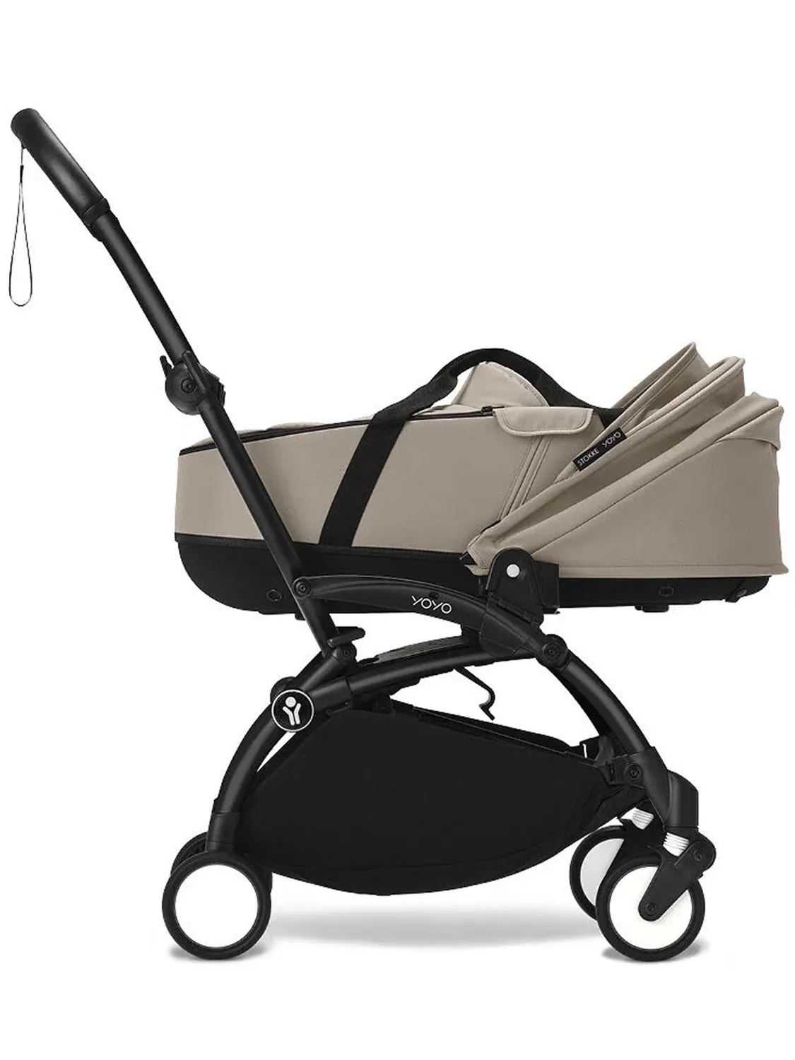 Коляска 2 в 1 Stokke YOYO3 shell, серо-коричневый (taupe), рама черная. Изображение 4