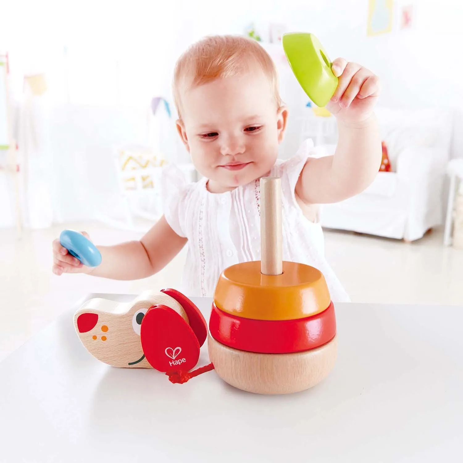 Звуковая игрушка-пирамидка «Собака» Hape