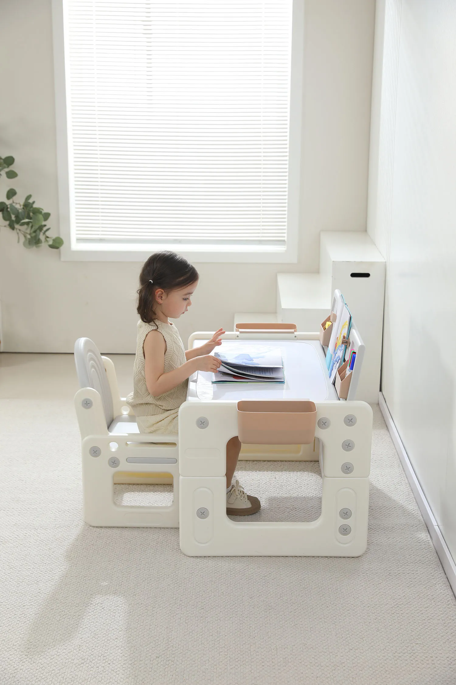 Стол со стульчиком 4 в 1 детский развивающий UNIX Kids Lego