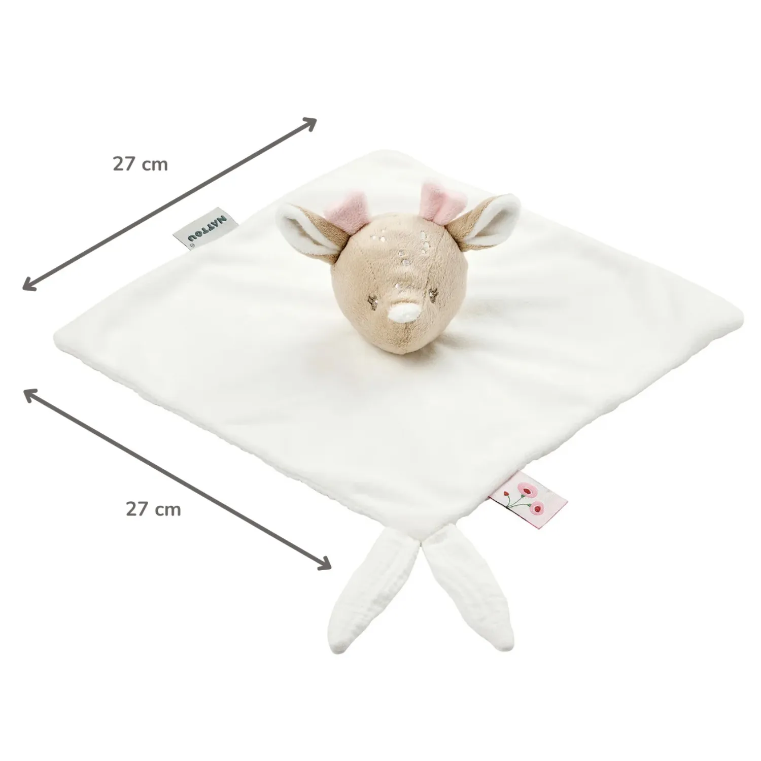 Игрушка мягкая Nattou Doudou FANFAN Оленёнок велюр off white 759120