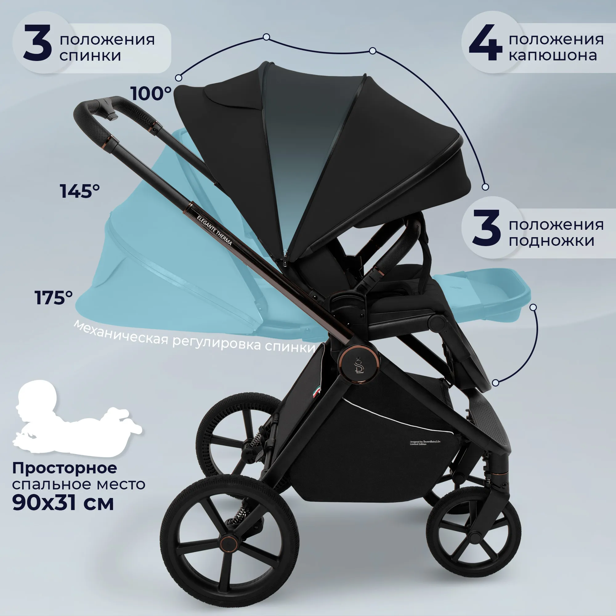 Коляска 2 в 1 SBL / Sweet Baby Elegante Therma