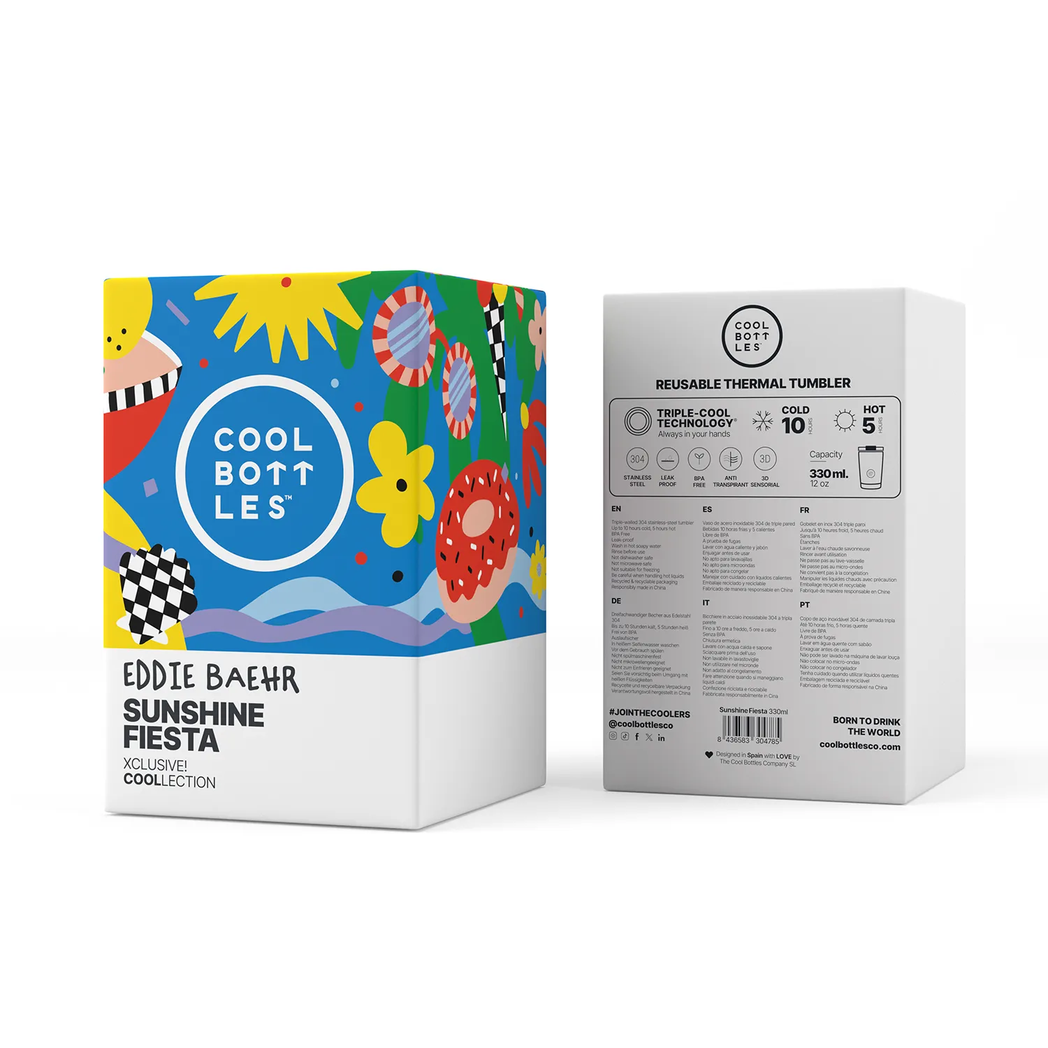 Термокружка Cool Bottles Tumbler Eddie Baehr Sunshine Fiesta 330 мл CBT33SFI
