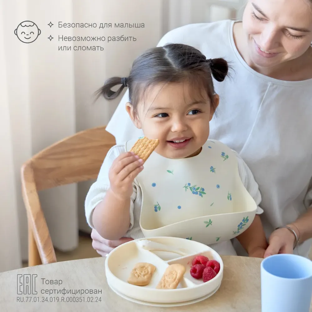 Тарелка edda секционная на присоске