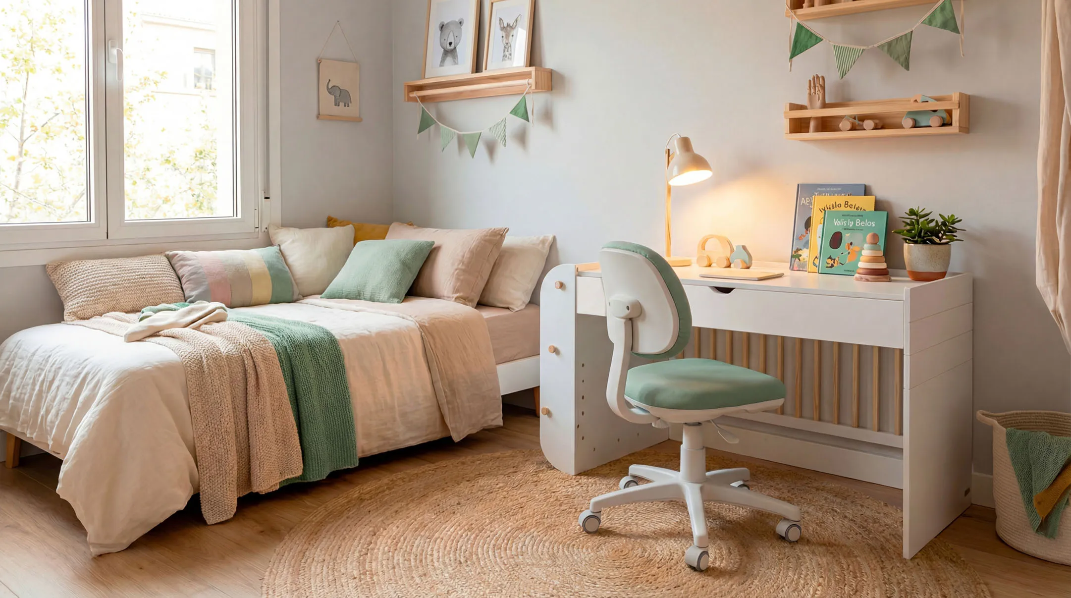 Кровать Micuna Salonica 120*60 белый/дерево (white/wood). Изображение 17