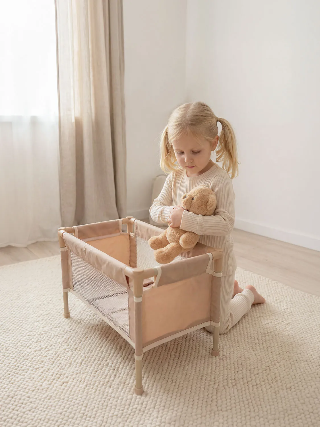 Кроватка UNIX Kids Doll для кукол Бежевый (Camel) DOLLCRIBCL